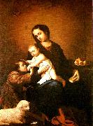Francisco de Zurbaran virgin and child with st. painting